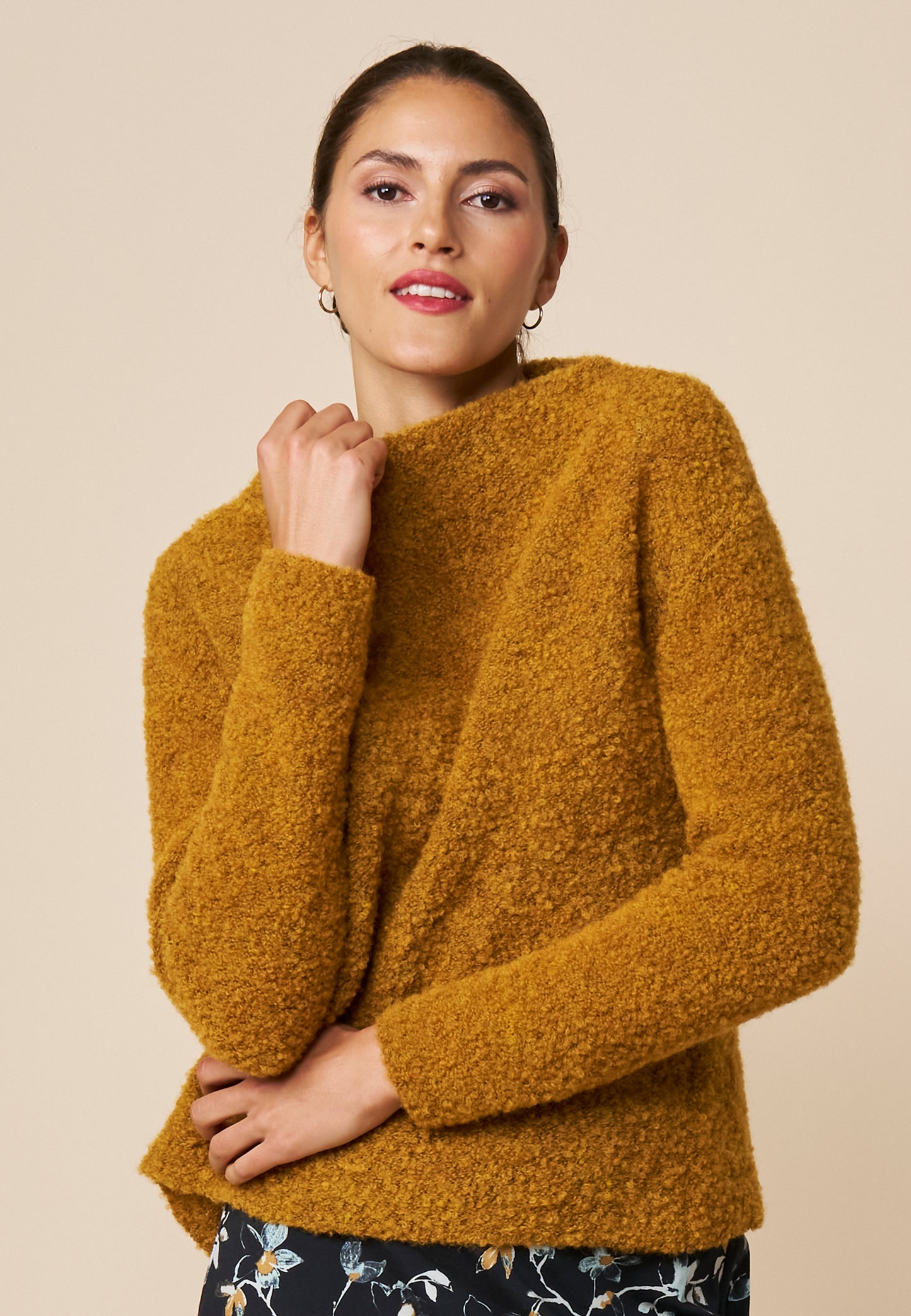 pullover-boucle-damen-braun-bio-wolle