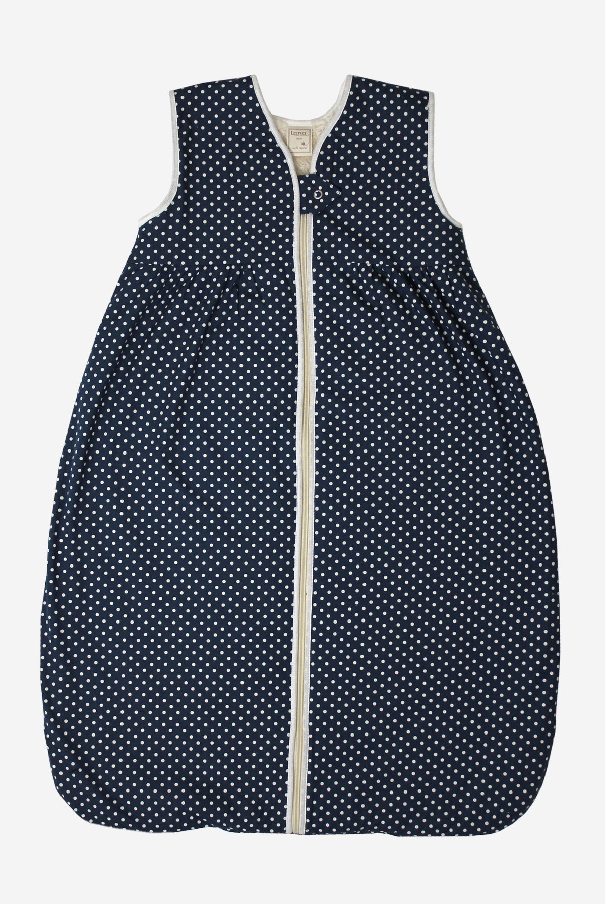 Schlafsack Plüsch Punkte , Punkte atlantik-ecru , Schlafsack , LANA Organic - Moderne ökologische Kleidung