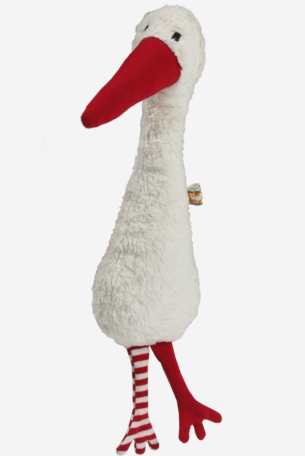 großer Storch Michel , natur 0 , Kuscheltier , LANA Organic - Moderne ökologische Kleidung