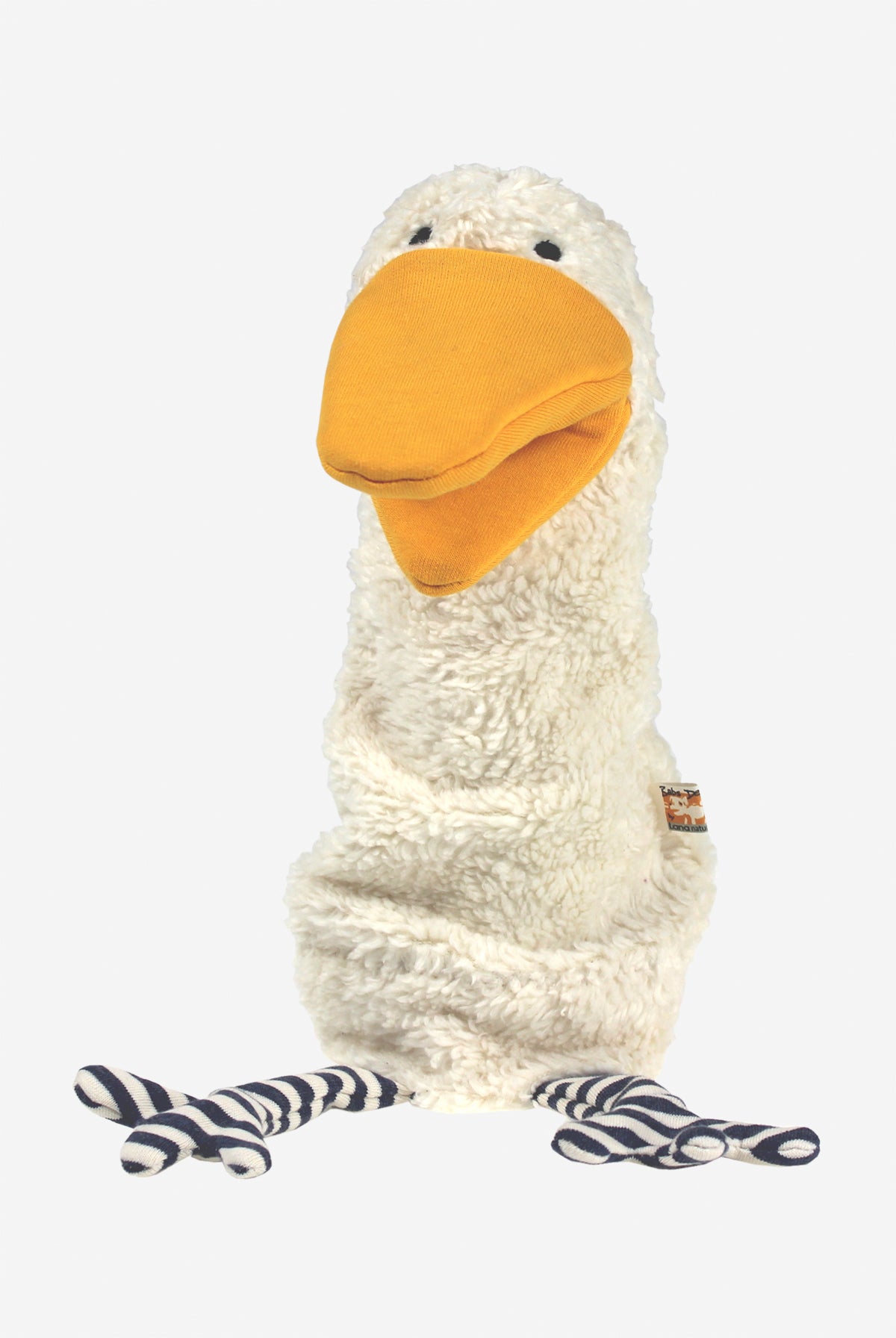Handpuppe Gans August , natur 0 , Kuscheltier , LANA Organic - Moderne ökologische Kleidung