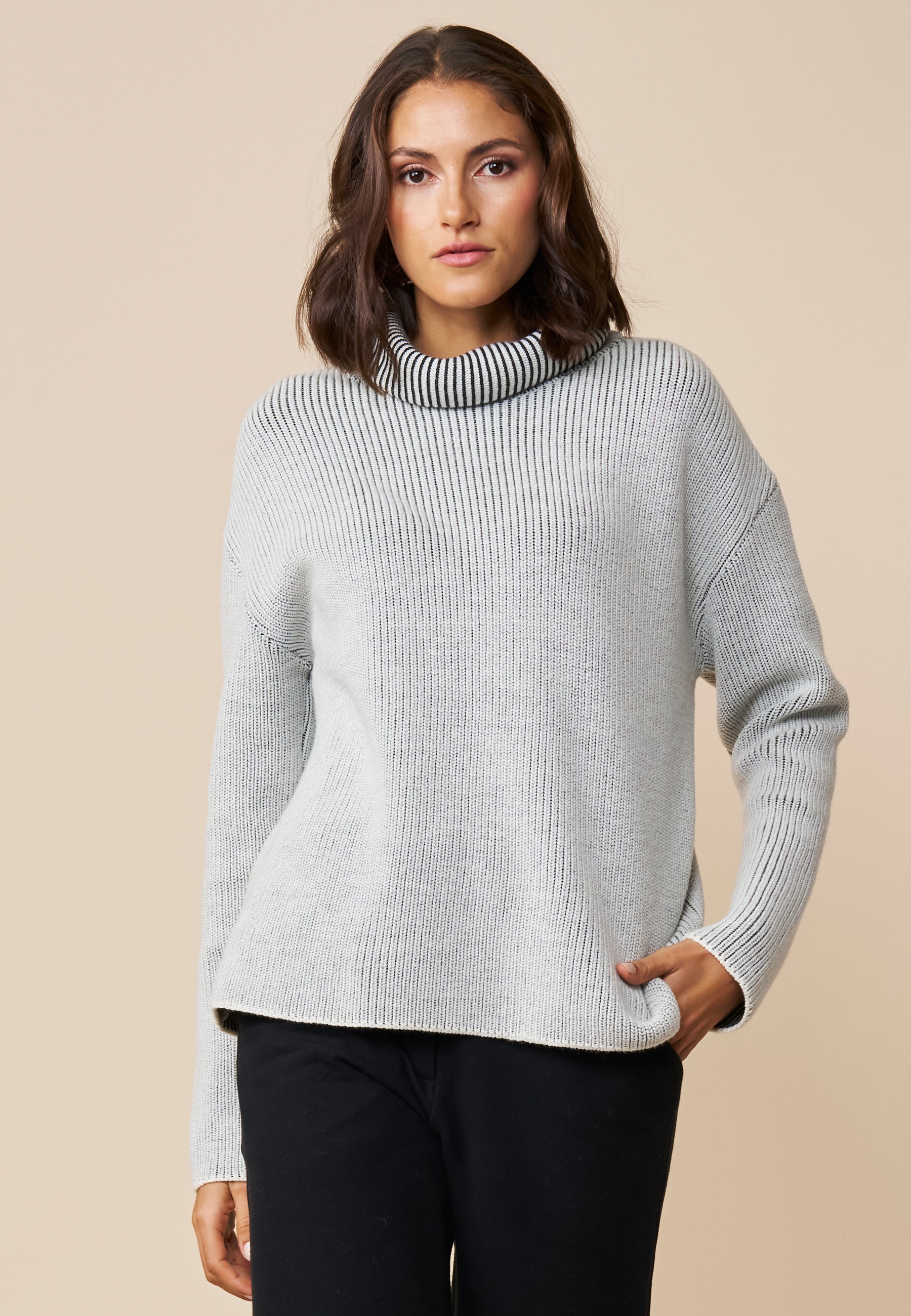 Damen-Pullover aus Schurwolle Bio-Baumwolle LANA Organic