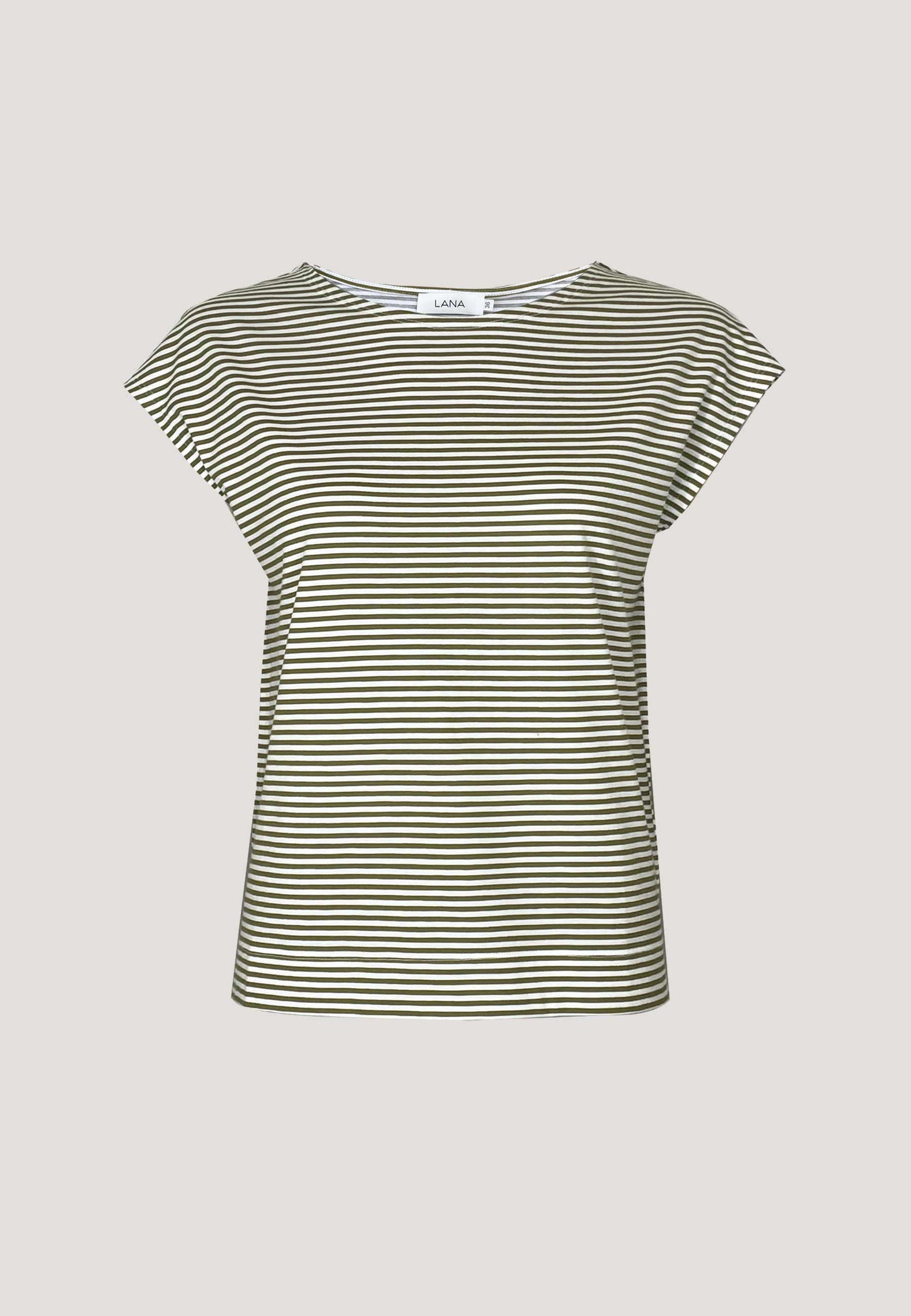 Shirt, Modell Kim mit feinem Streifenmuster, kurzen Ärmeln und geradem Schnitt aus softem Material