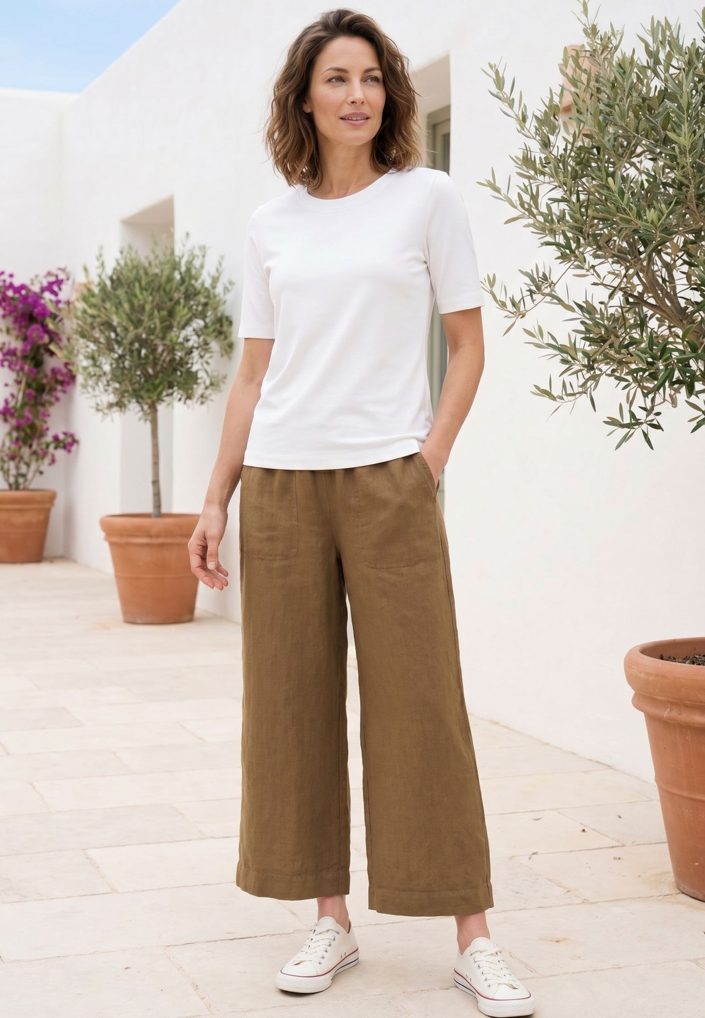 Hose aus Leinen, Modell Jarina